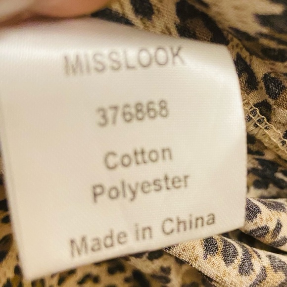 MissLook Women’s Plus Size 2xl Long Sleeves Pullover Cheetah Print Blouse - Picture 6 of 8